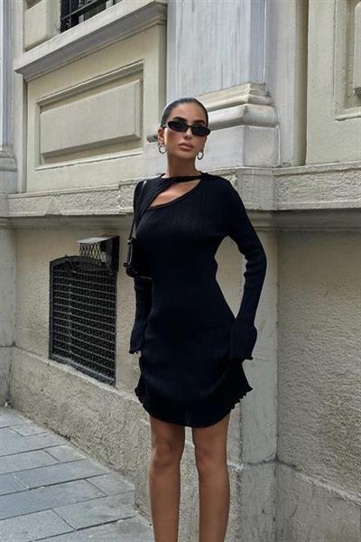 Lilian Cut Out Mini Elbise 2819