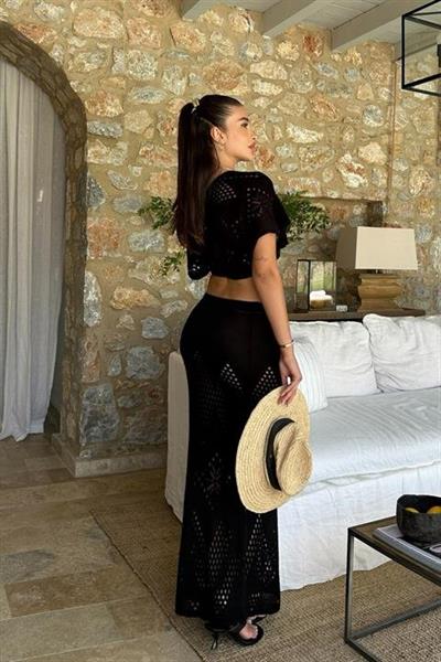 Lindsey Kroşe Crop Takım 9847