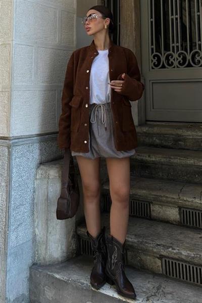 Livia Astarlı Suni Kürk Ceket 6109-08