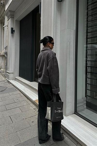 Lolita Uzun Kollu Süet Ceket 6115