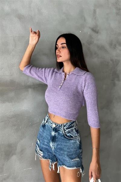 Loris  Bağlamalı Crop Triko 1062-02