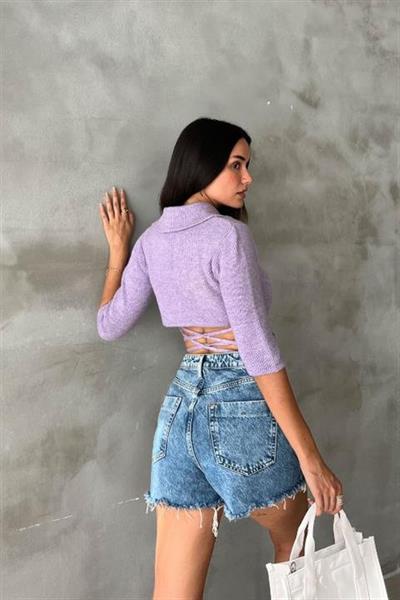 Loris  Bağlamalı Crop Triko 1062-02