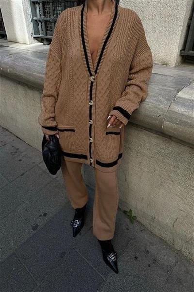 Lunadel Triko Hırka Pantolon Takım 9974