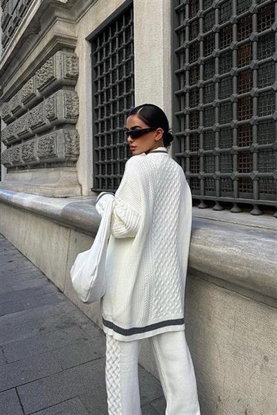 Lunadel Triko Hırka Pantolon Takım 9974