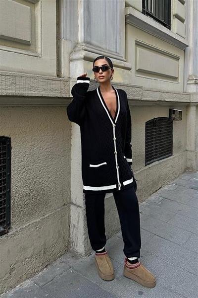 Lunadel Triko Hırka Pantolon Takım 9974