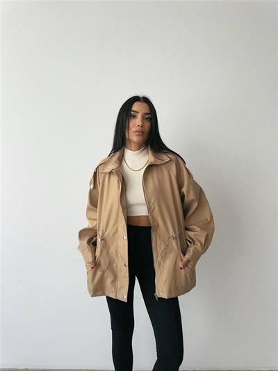 MONT BEL BÜZGÜ BALIKÇI YAKA SOFT KUMAŞ - Kahverengi