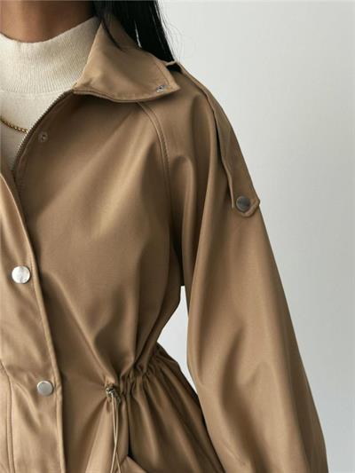 MONT BEL BÜZGÜ BALIKÇI YAKA SOFT KUMAŞ - Kahverengi