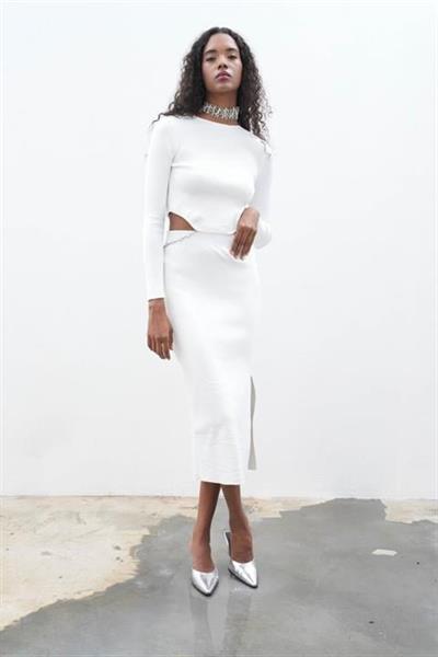 Maje Sırt Zincir Detay Etek Bluz Takım 9884