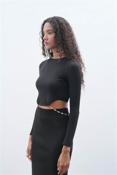 Maje Sırt Zincir Detay Etek Bluz Takım 9884