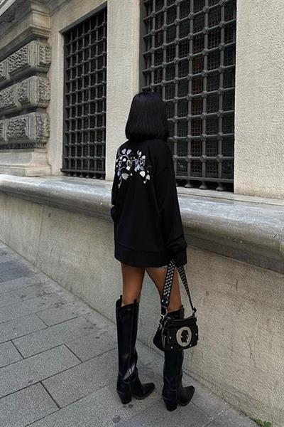 Marison Çiçek Nakışlı Sweatshirt 8050 -08