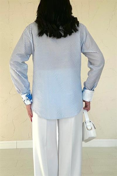 Mavi Garnili Gömlek