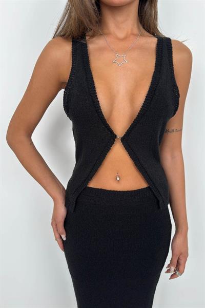 Maxi Boy Dokulu Etek