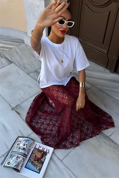 Maxi Dantel Etek 4047