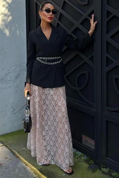 Maxi Dantel Etek 4047