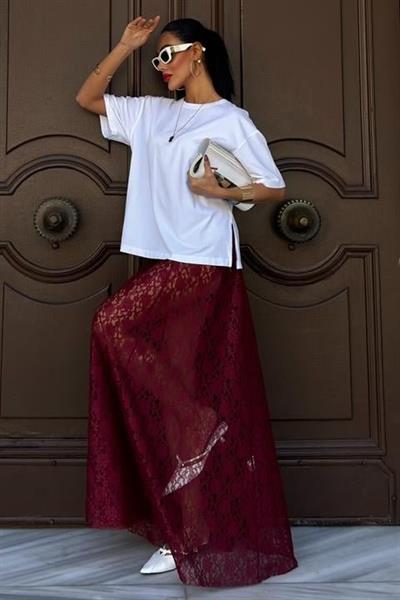 Maxi Dantel Etek 4047