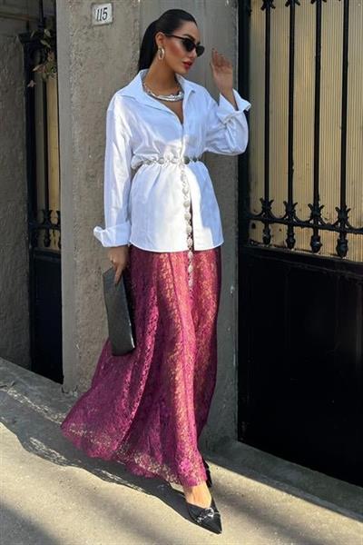 Maxi Dantel Etek 4047