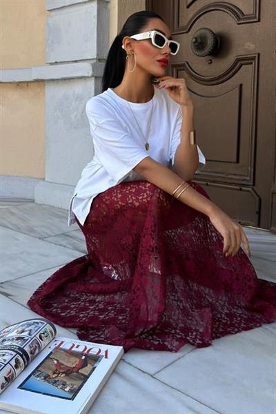 Maxi Dantel Etek 4047