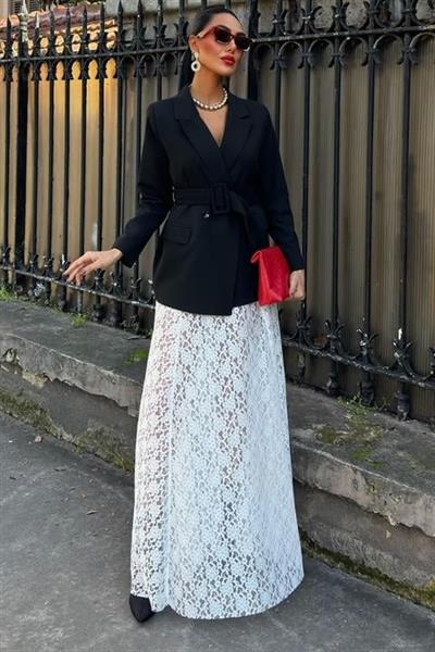 Maxi Dantel Etek 4047