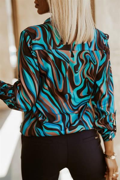 Metal Düğmeli, Apoletli Kol Ve Cep Detay Moskrep Gömlek