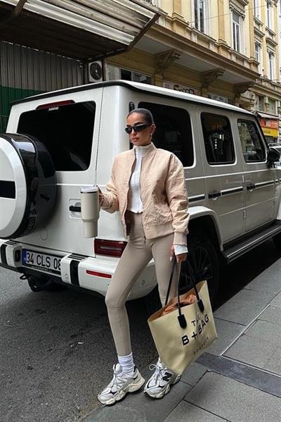 Michonne Ribanalı Bomber Ceket 7059 -08