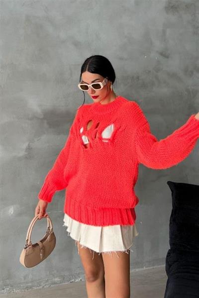 Midred Cut Out Triko Kazak 1200-09