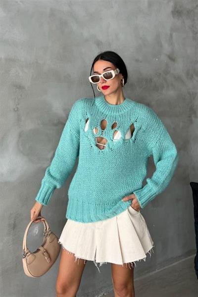 Midred Cut Out Triko Kazak 1200-09