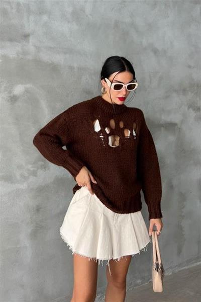 Midred Cut Out Triko Kazak 1200-09