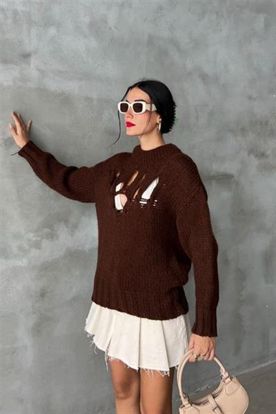 Midred Cut Out Triko Kazak 1200-09