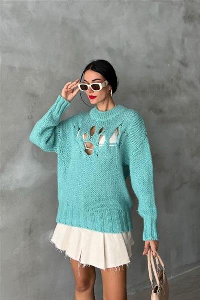 Midred Cut Out Triko Kazak 1200-09