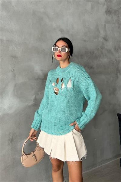 Midred Cut Out Triko Kazak 1200-09