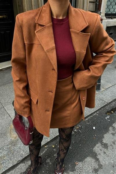 Mini Etekli Süet Takım 9935