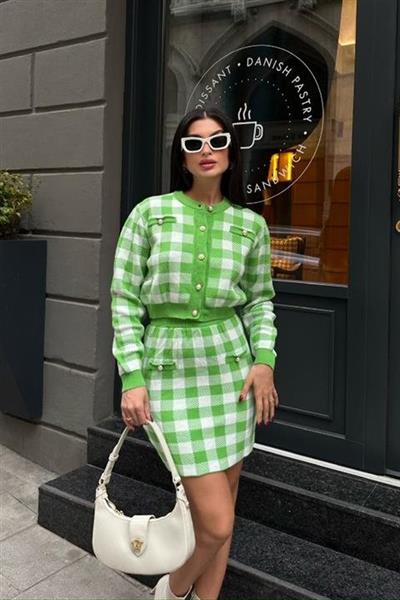 Mirca Ekoseli İnci Detay Takım 9497-15