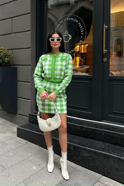 Mirca Ekoseli İnci Detay Takım 9497-15