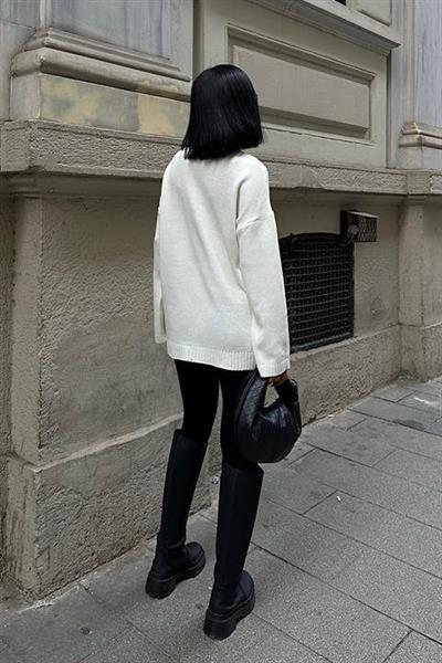 Molly Kalp Desenli Triko Örme Kazak 1339