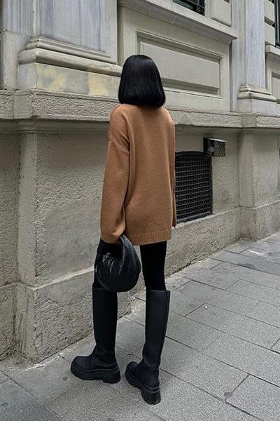 Molly Kalp Desenli Triko Örme Kazak 1339