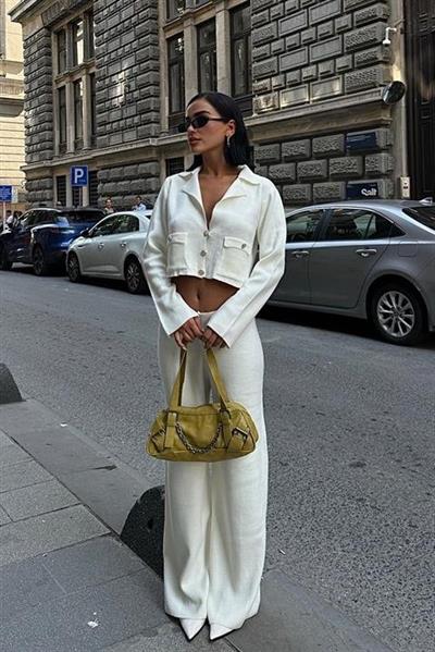 Nancy Kruveze Yaka Crop Takım 9954 - 25