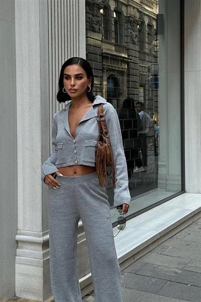 Nancy Kruveze Yaka Crop Takım 9954 - 25