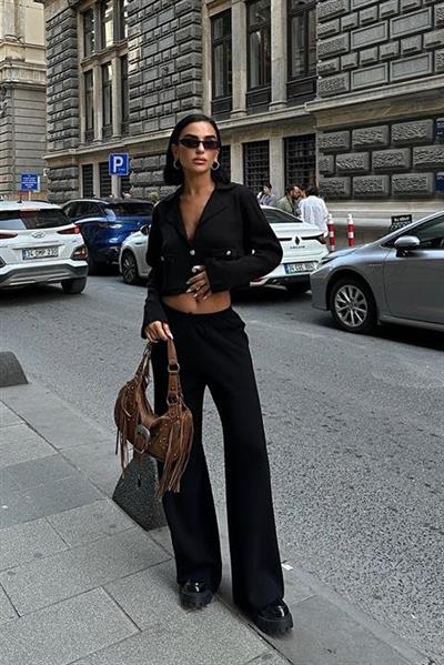 Nancy Kruveze Yaka Crop Takım 9954 - 25