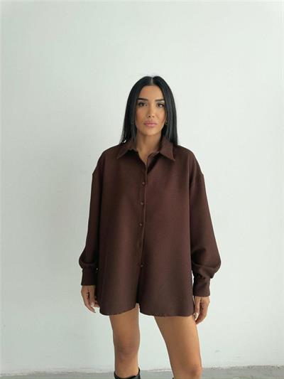 OTTOMAN GÖMLEK - Kahverengi