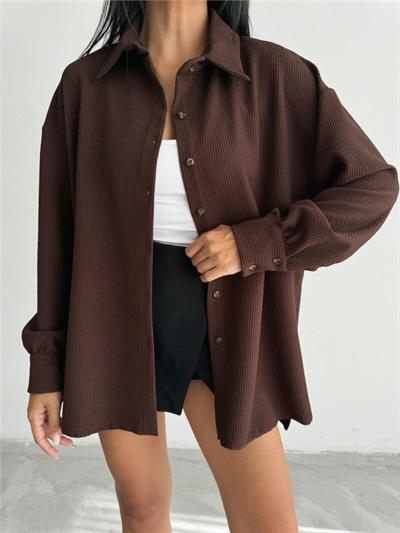 OTTOMAN GÖMLEK - Kahverengi