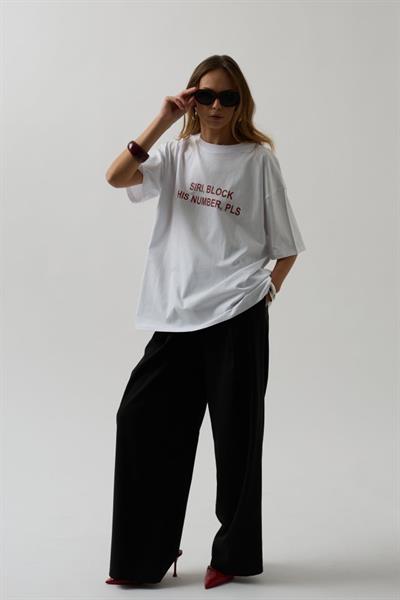 Ön Baskılı Oversize T-Shirt