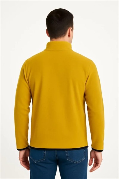 Ön Polar Kazak Dik Yaka - Sarı