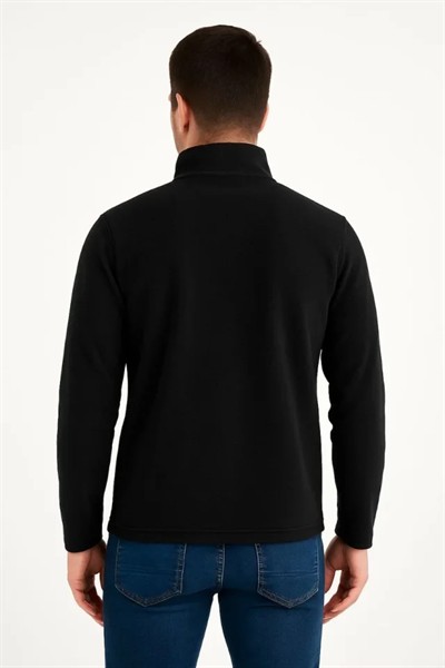 Ön Polar Kazak Dik Yaka - Siyah