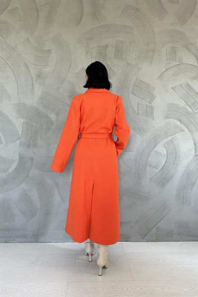 Oranj Kuşaklı Midi Kaban