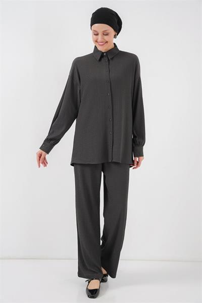 Örme Tesettür Alt Üst Takım 6711 - Antrasit