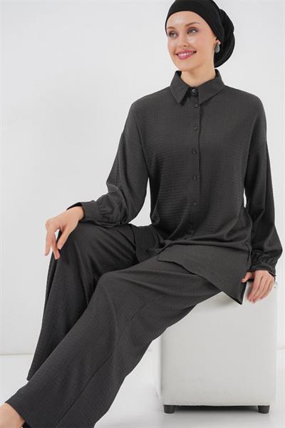 Örme Tesettür Alt Üst Takım 6711 - Antrasit