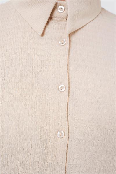 Örme Tesettür Alt Üst Takım 6711 - Krem