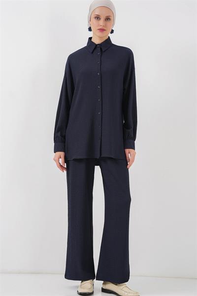 Örme Tesettür Alt Üst Takım 6711 - Lacivert