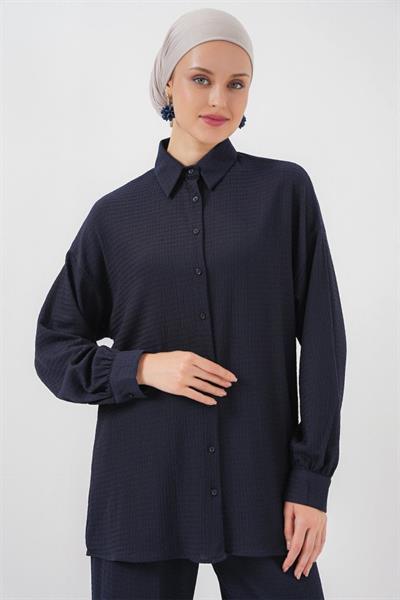 Örme Tesettür Alt Üst Takım 6711 - Lacivert