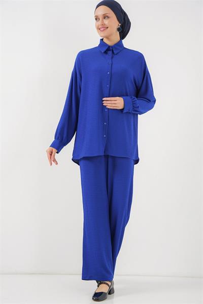 Örme Tesettür Alt Üst Takım 6711 - Saks